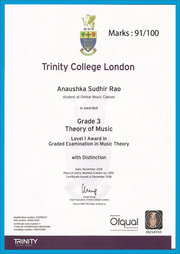 Anaushka Rao - Grade 3